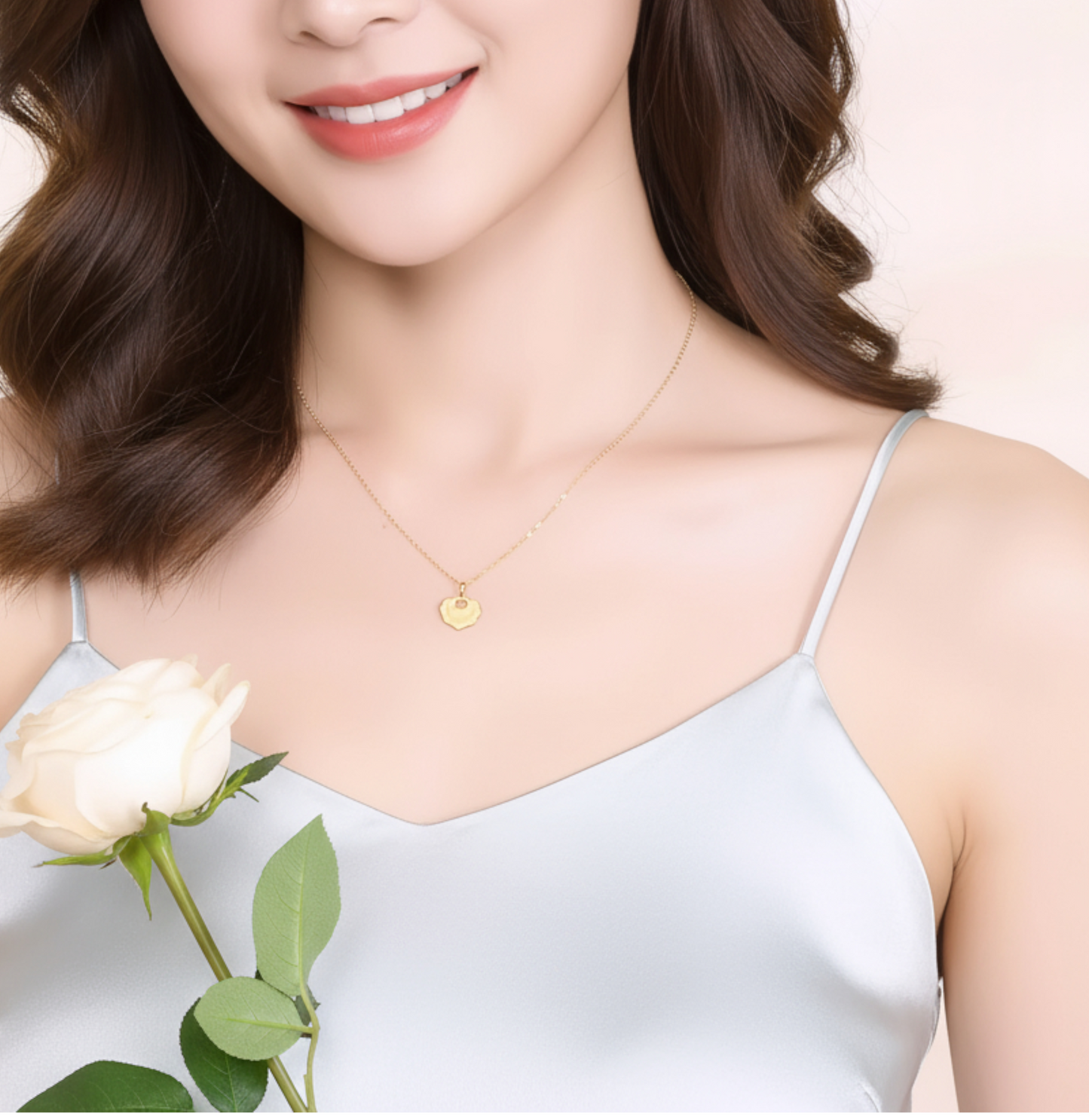 24K 999 Gold Luxurious Chinese Style Lucky Cloud Ruyi Lock Pendant