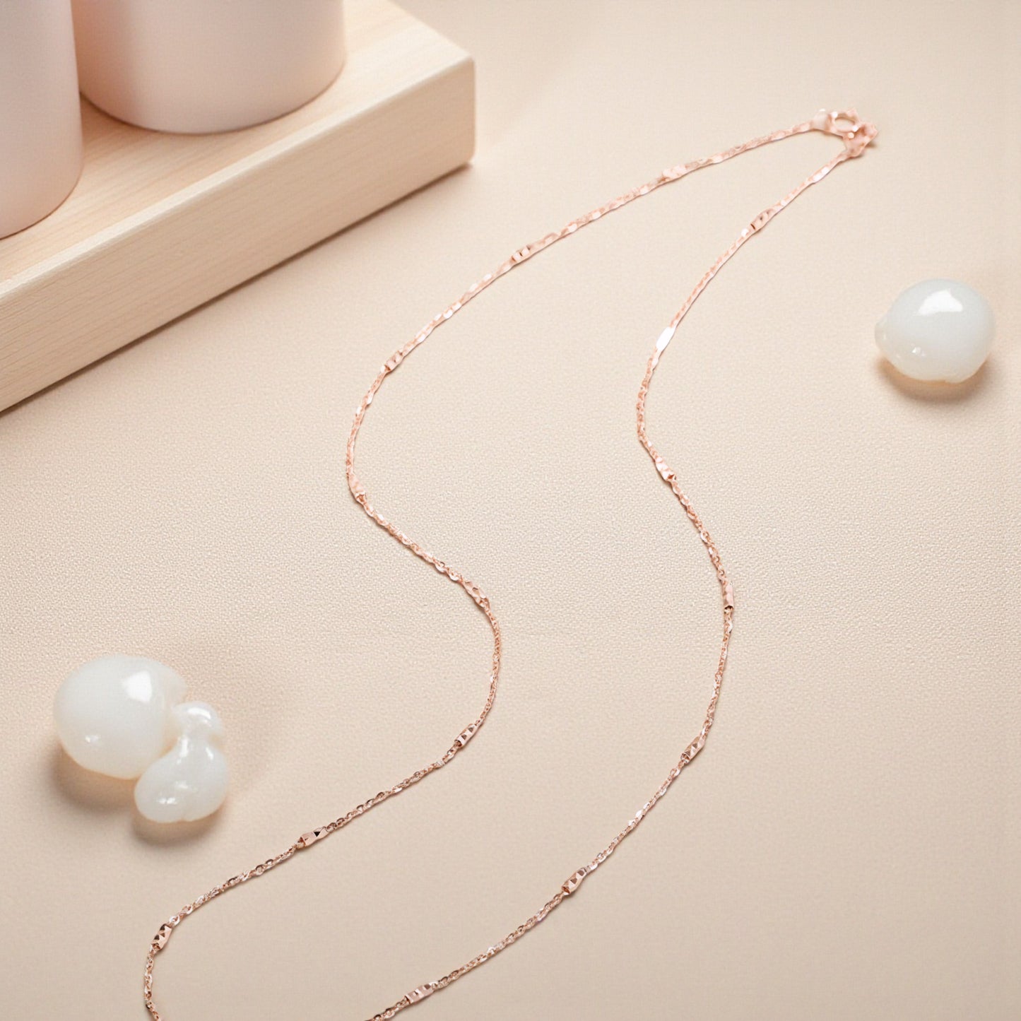 Genuine 18K Rose Gold Necklace Chain