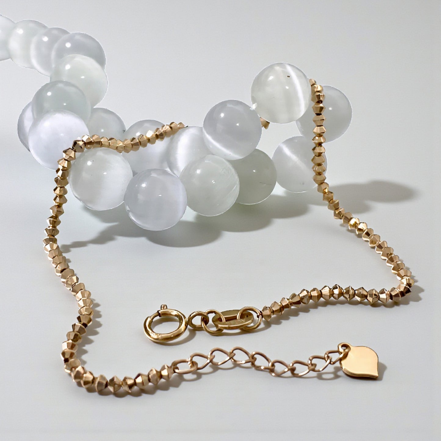 18K Gold Laser Beads Adjustable Bracelet