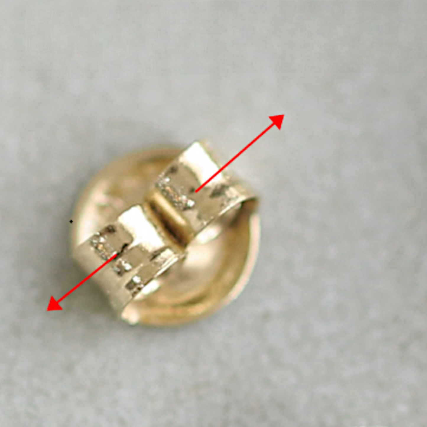 9K Pure Gold Earring Backing Back