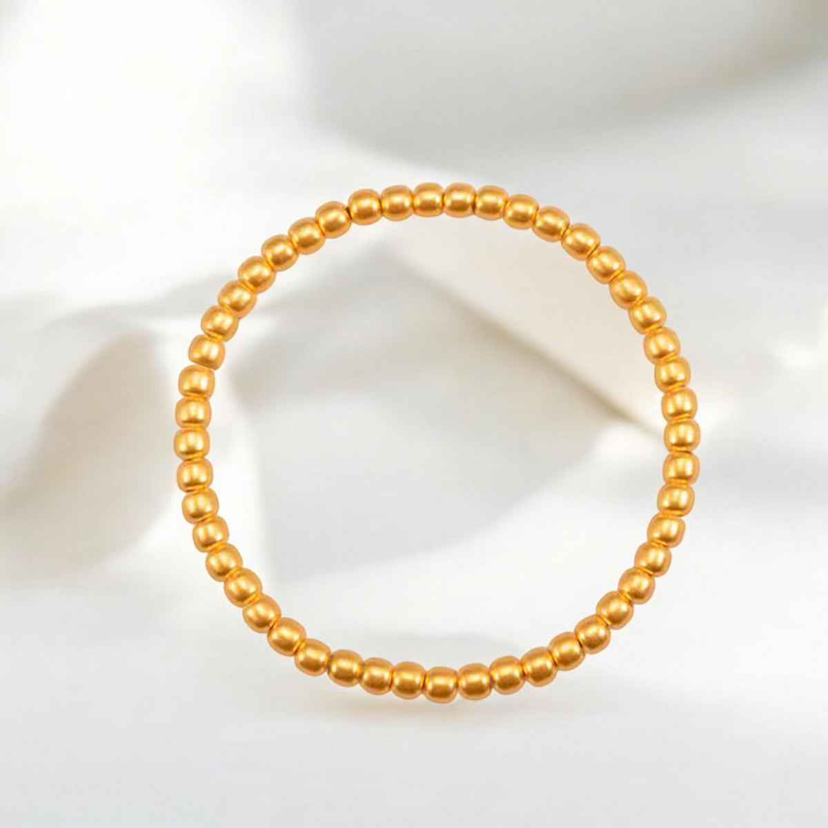 24k Pure 999 Gold Minimal Beads Bracelet
