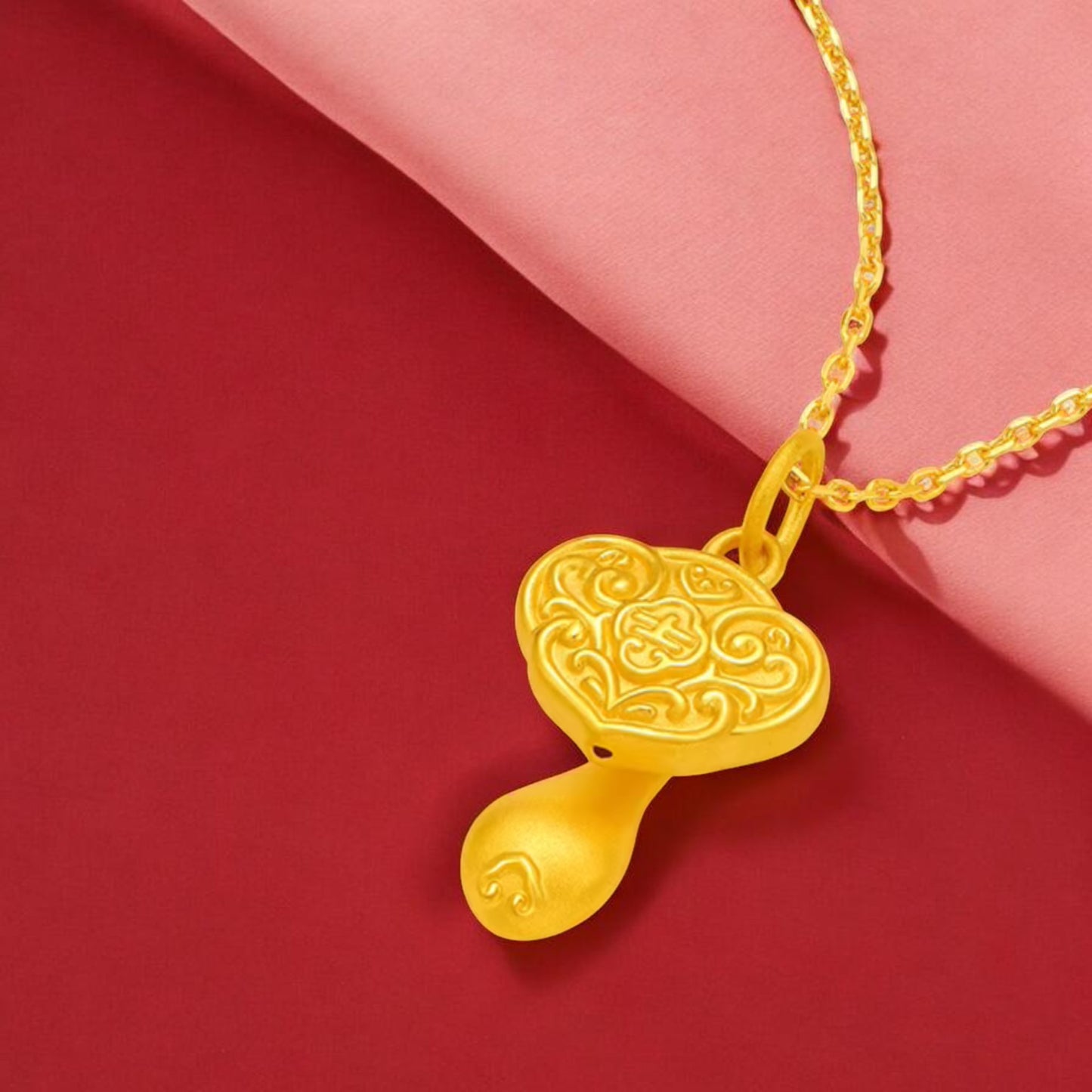 24K 999 5D Gold Lucky Ruyi Pendant