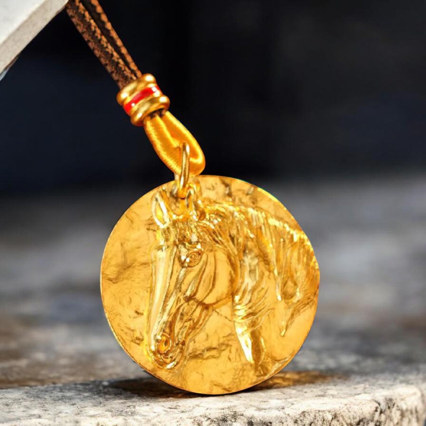 24k Gold Immediate Success Year of the Horse Pendant