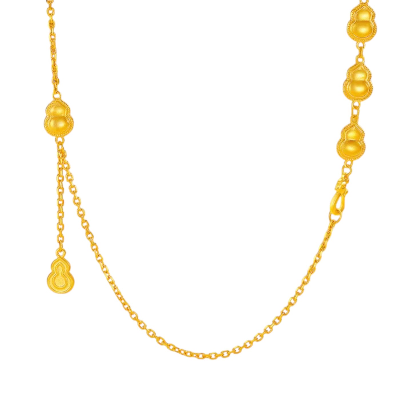 24k Gold Gourd Charm Necklace