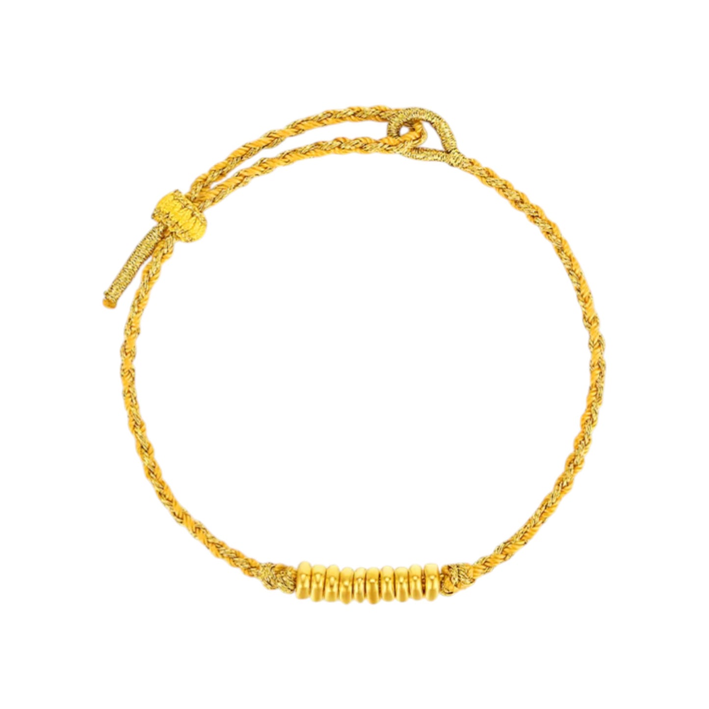 24K 999 Gold Minimal Minimalist Beads Bracelet