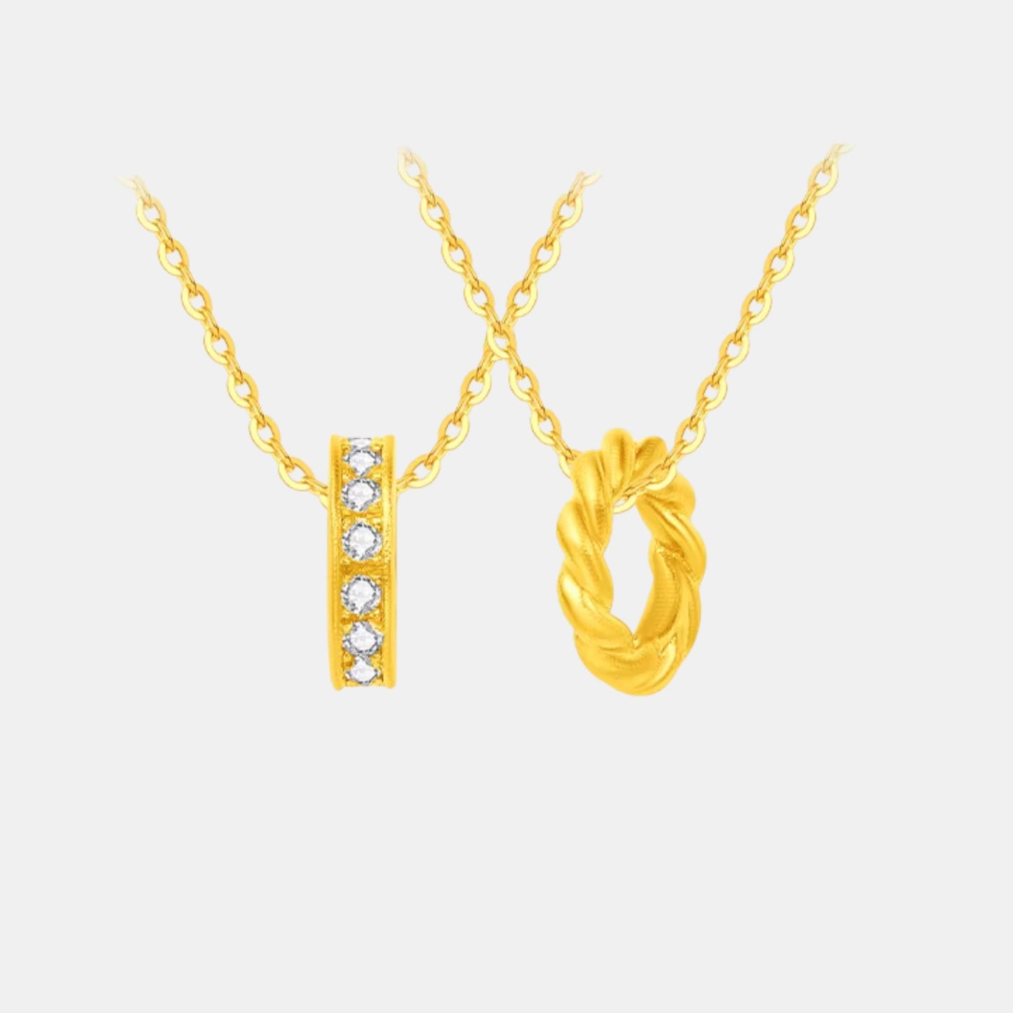 24K Mini D.I.Y Twist Hoop Charm