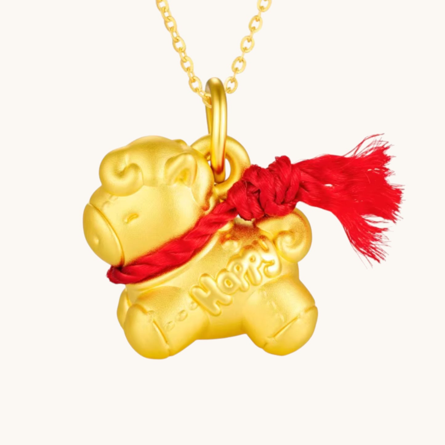 24K Gold Flying Superman Horse Pendant