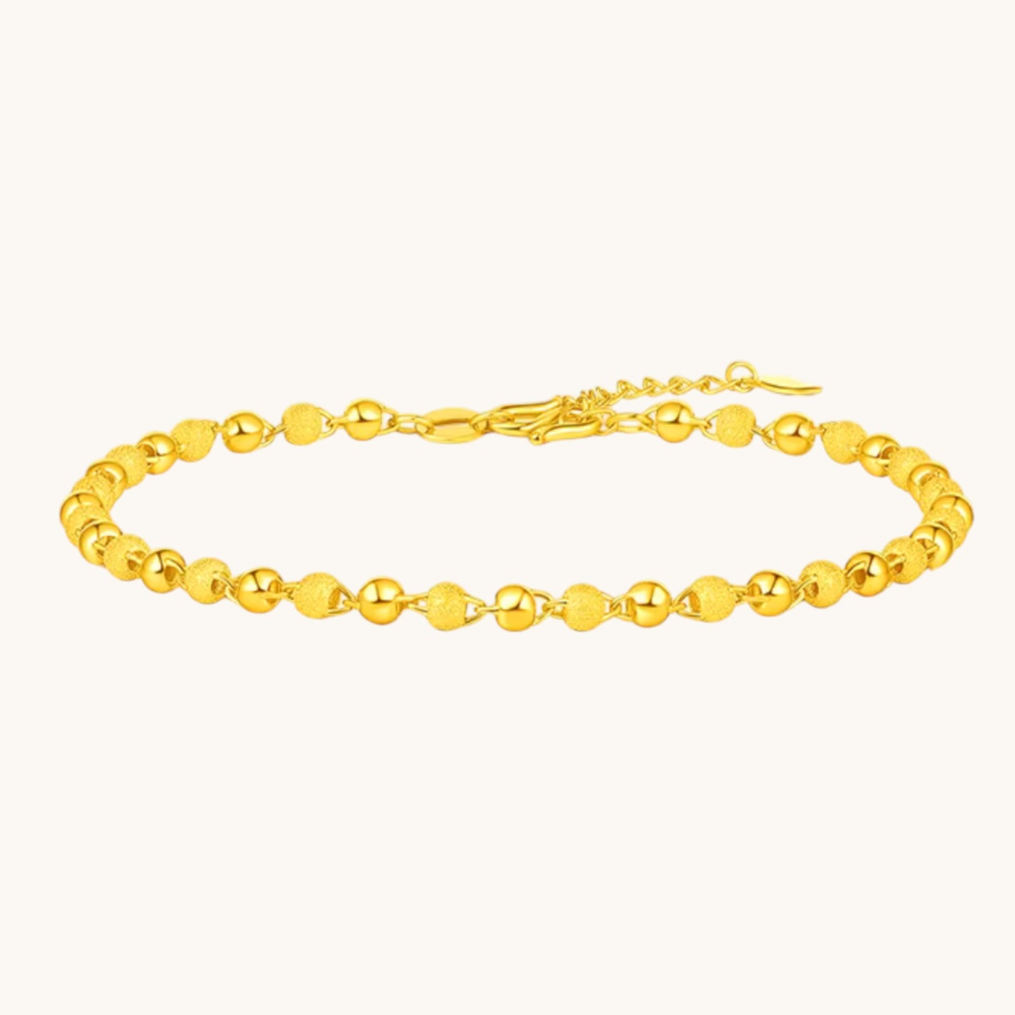 24K 5G Gold Minimal Beads Cat Eye Bracelet