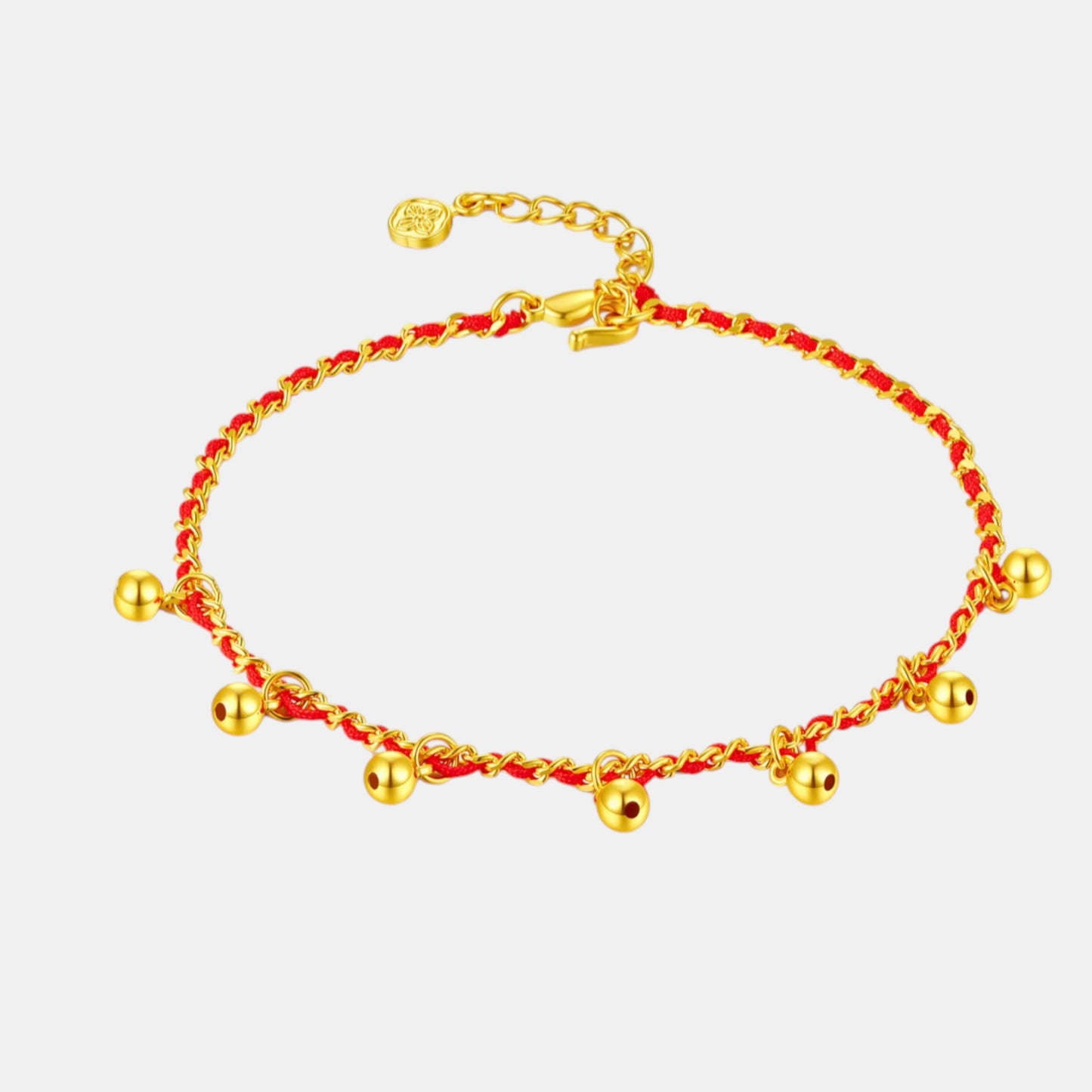 24K Gold Bell Chain Bracelet