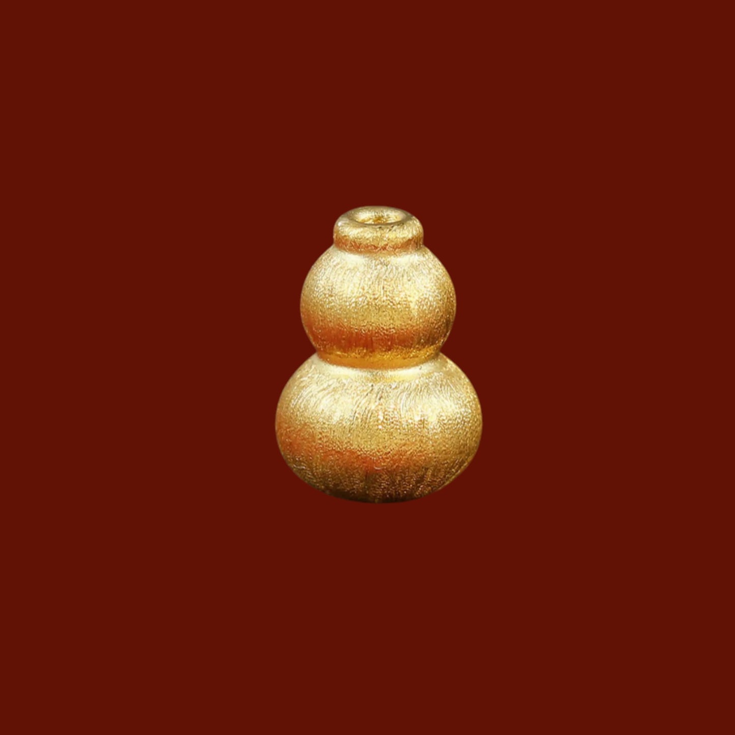 24K 999 Hard Gold Mini Gourd Bead Charm DIY Loose Spacer Charm