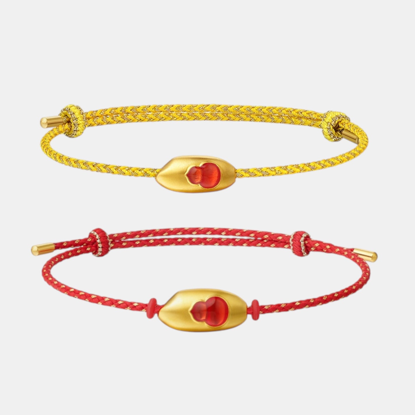 24K 999 Gold Gourd Charm Elegant Delicate Lucky Adjustable Bracelet