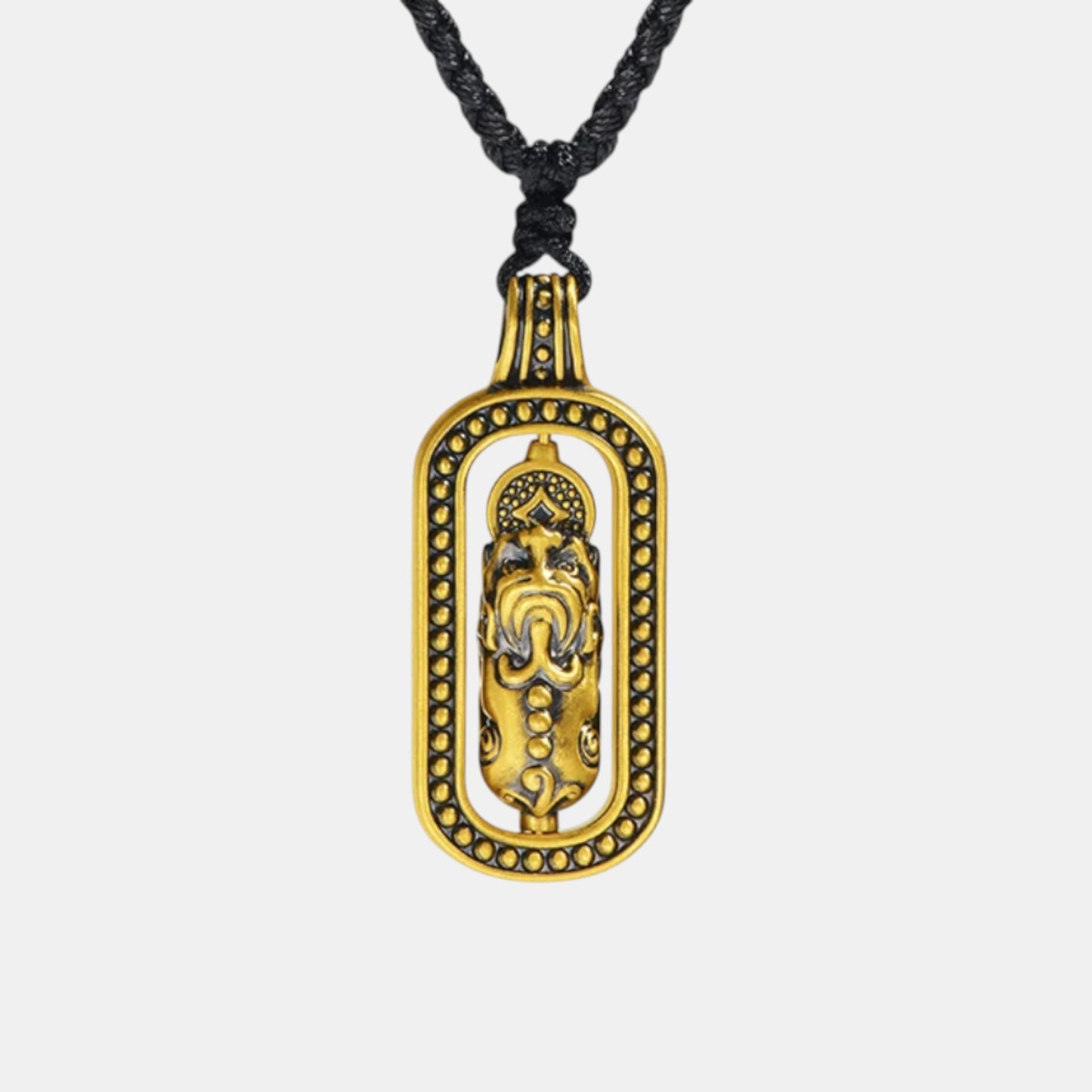 24K Gold Black Pixiu Pendant Unisex Wealth Necklace