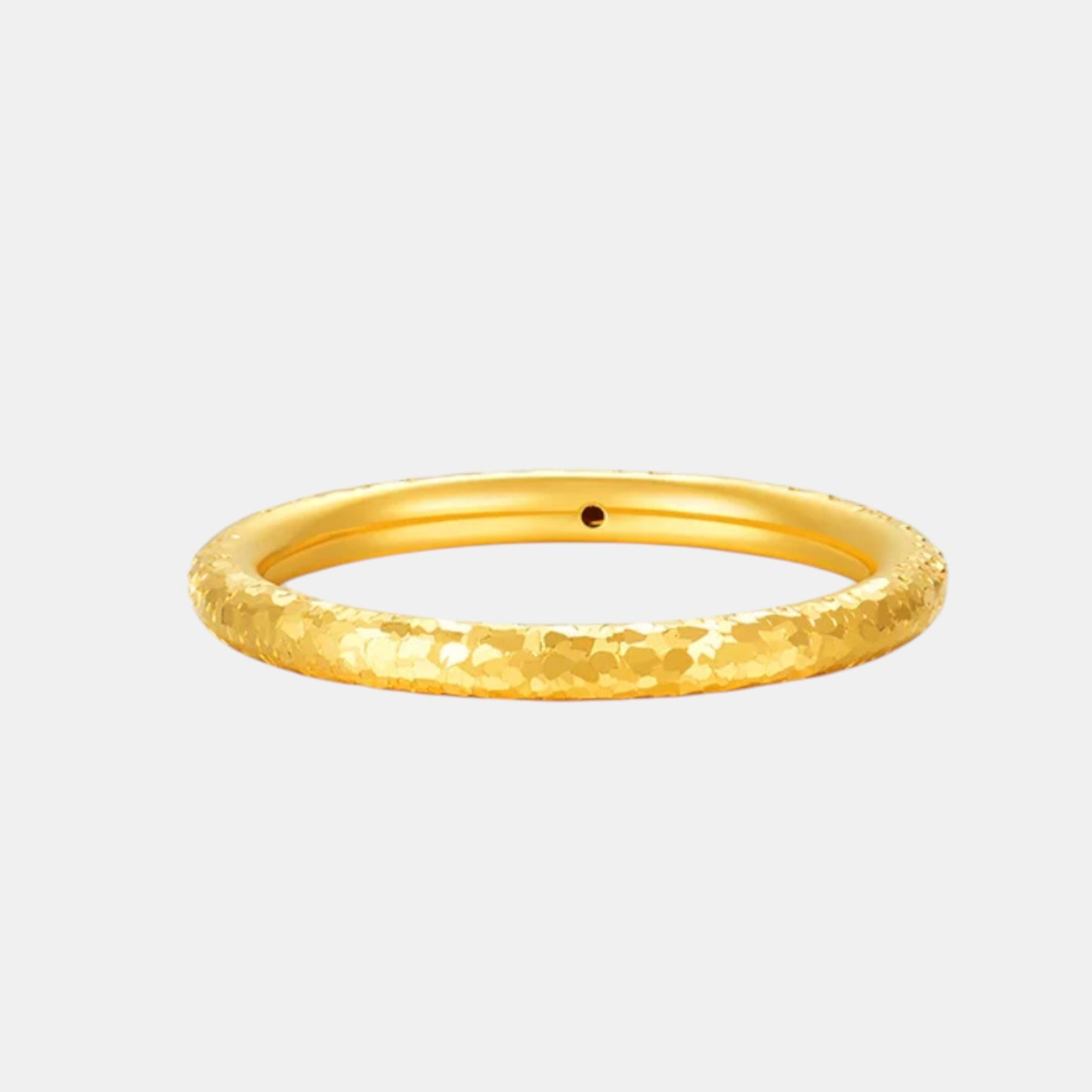 24k Pure Gold 5D Minimal Style Band Stacking Ring