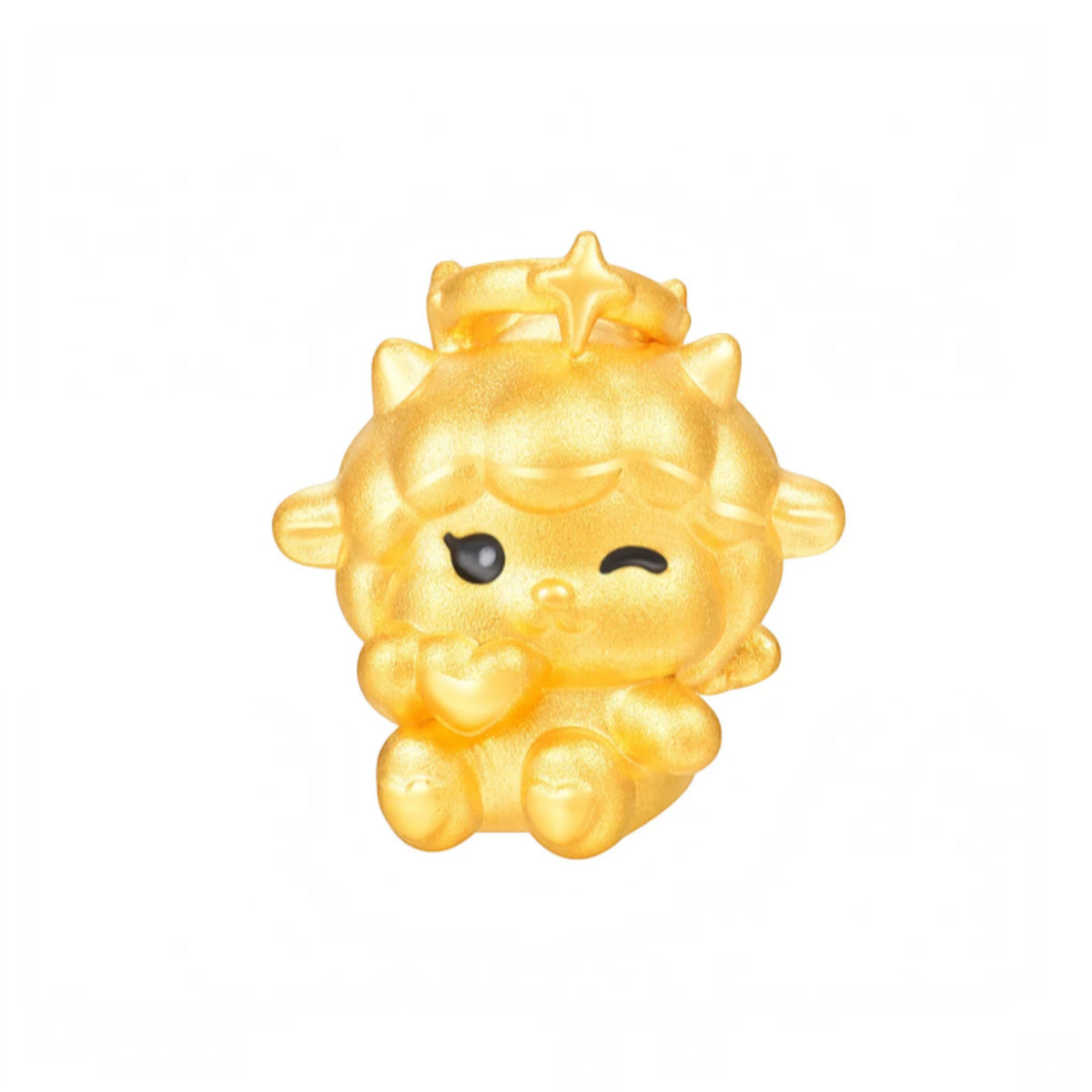 24K Hard Gold Chinese Zodiac Baby Sheep D.I.Y Charm Pendant Spacer