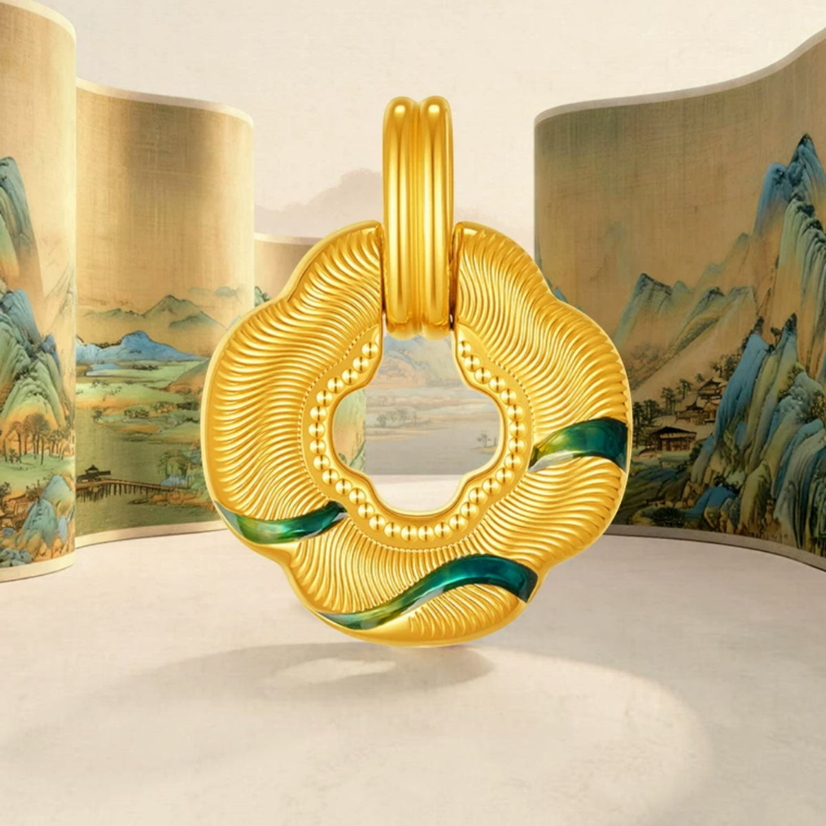 24k 999 Gold Nature Pendant