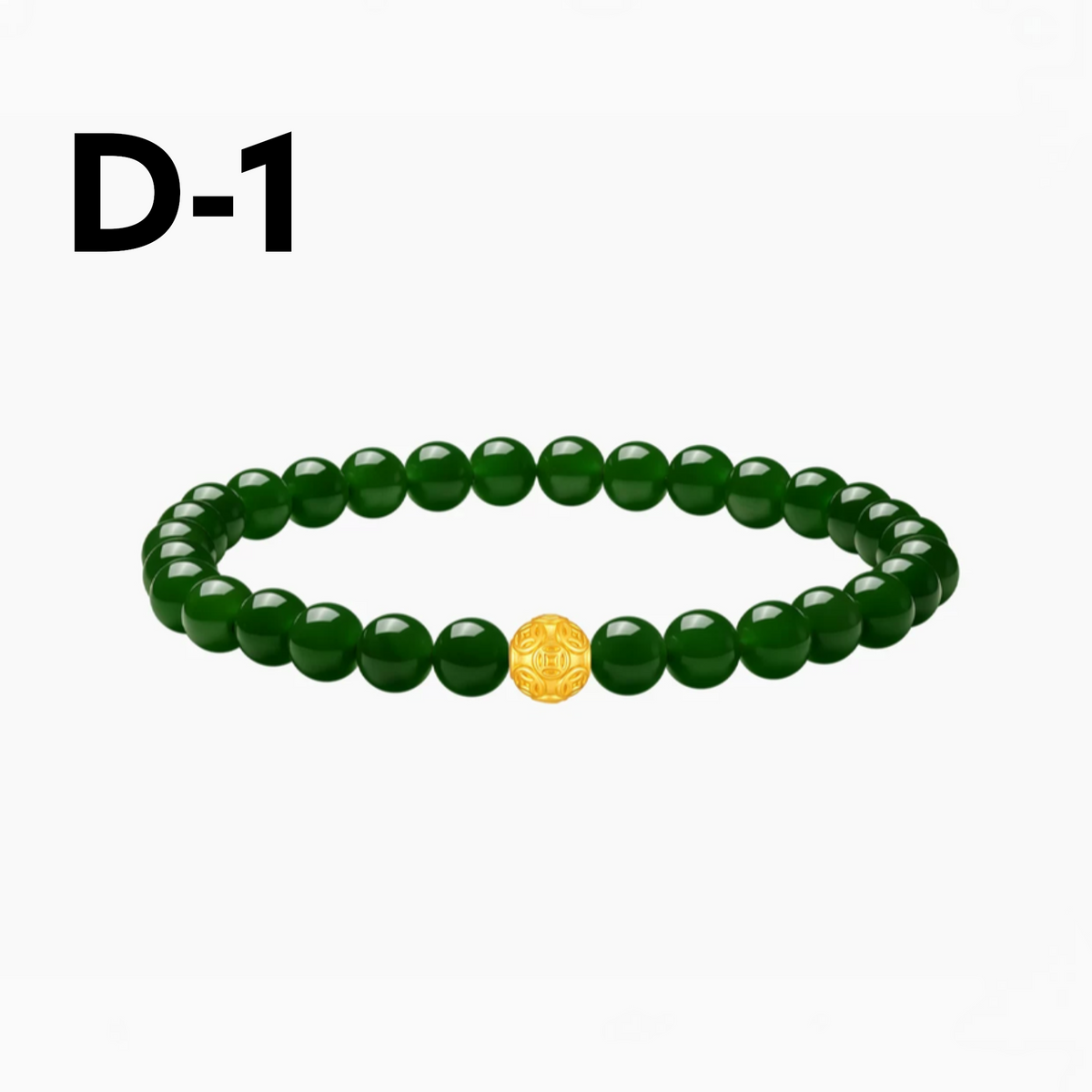 24k Gold Gourd Beads Blessing Charm Jade Bracelet D.I.Y Making Kit