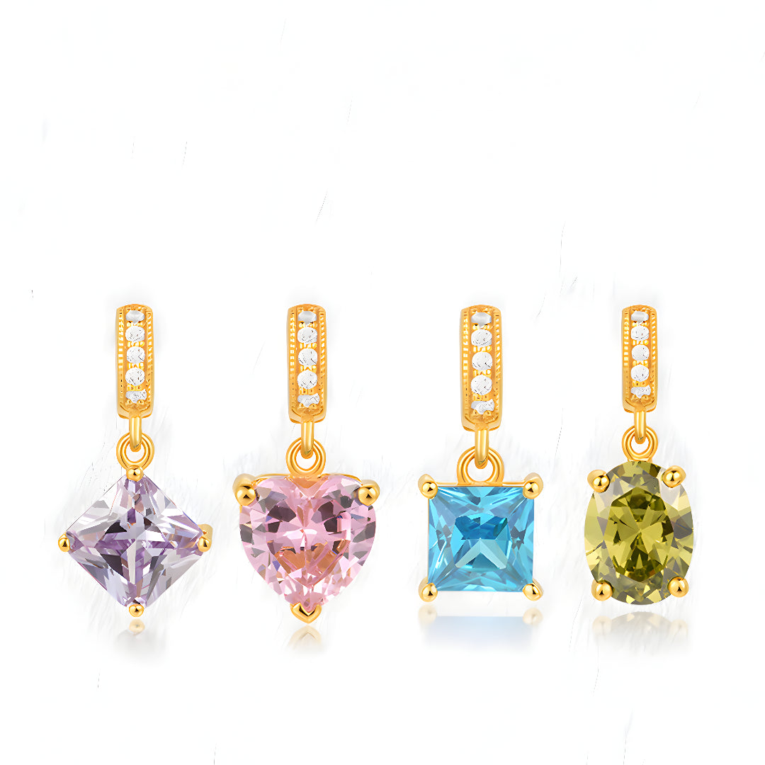 18K Gold Anywhere Charm Zircon Crystal luxury versatile buckle Pendant - Gypsophila Co.