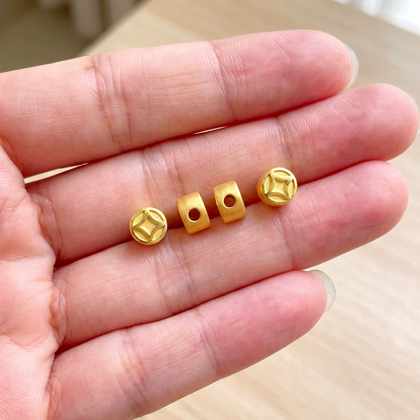 24K 999 Gold Mini D.I.Y Money Coin Charm
