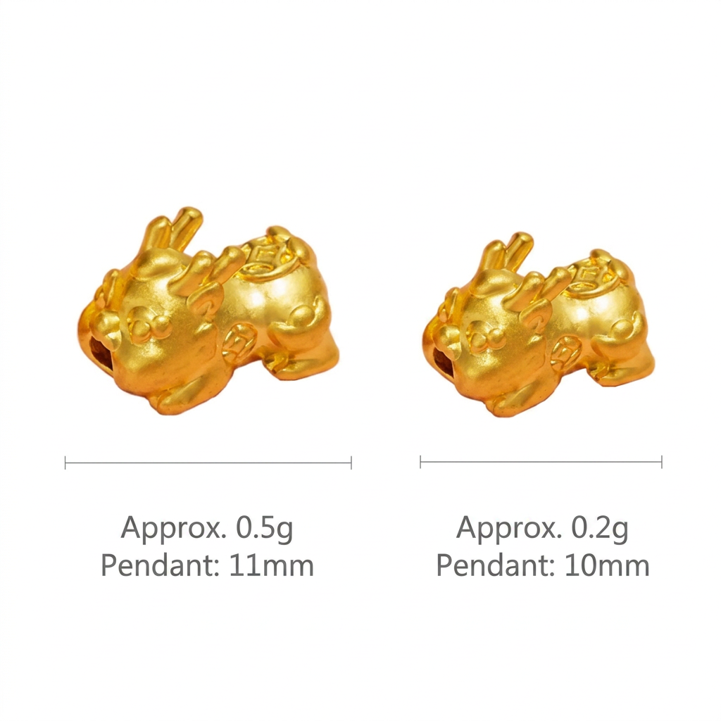 24K 999 Gold Pixiu Charm Bring Wealth Weaving Bracelet