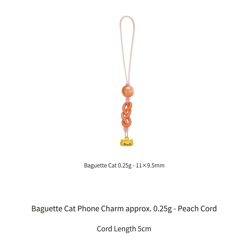 24K Gold Dog Fish Bone Cute Charm Lucky Phone Strap Mobile Accessory