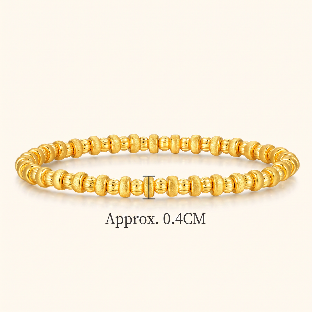 24K Gold Beads Minimal Bracelet