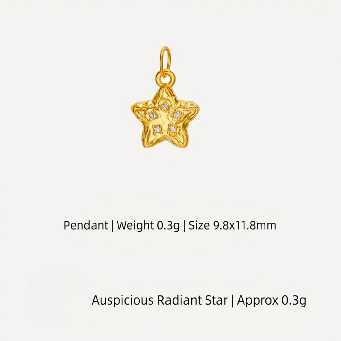 24K 999 Gold Zircon Mini Star Gourd Cross Goldfish Koi D.I.Y Charms