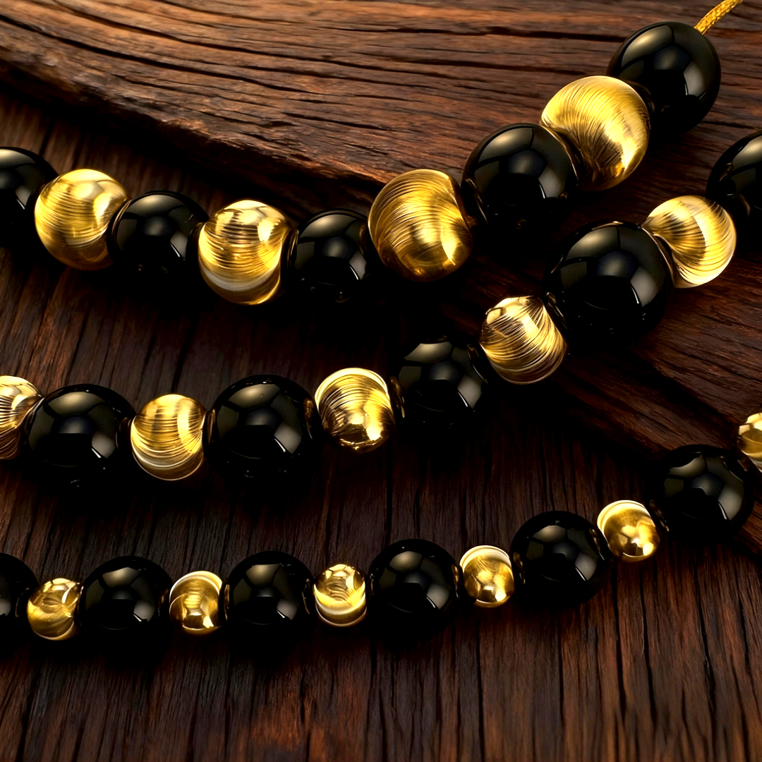 24k Pure 999 Gold D.I.Y Loose Small Round Cat's Eye beads Spacer Accessories For Jewelry Making Craft