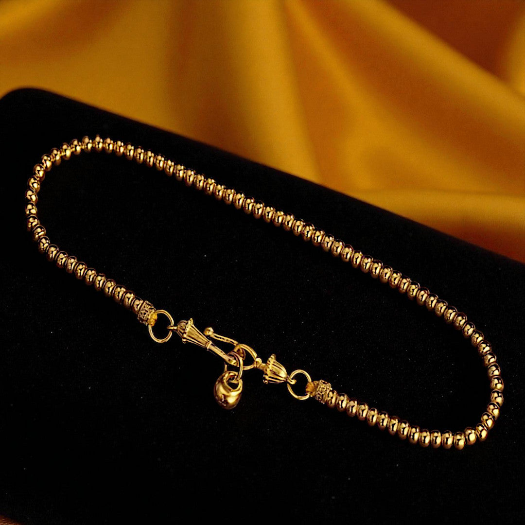 24k Pure 999 Gold Chain Beads Bracelet