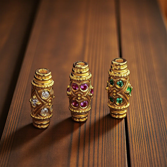 24k Pure 999 Gold D.I.Y Loose Bucket Bead Charm Spacer Accessories For Jewelry Making Craft