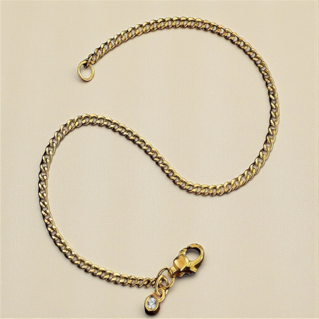 24k Pure Solid 999 Gold Bear Beads Bracelet