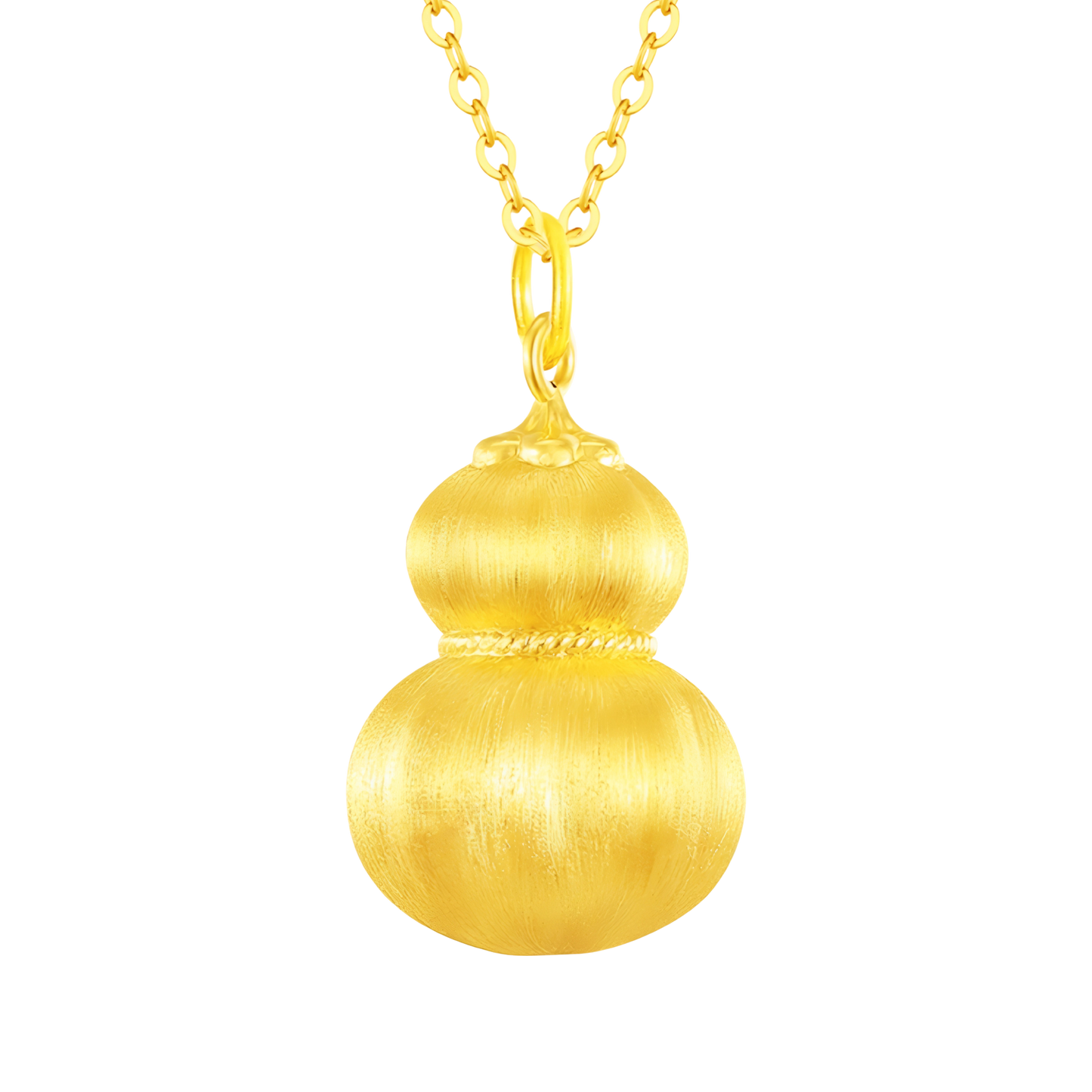 24K 999 Gold 5G Hard Gold Shining Trendy Gourd Enamel Pendant