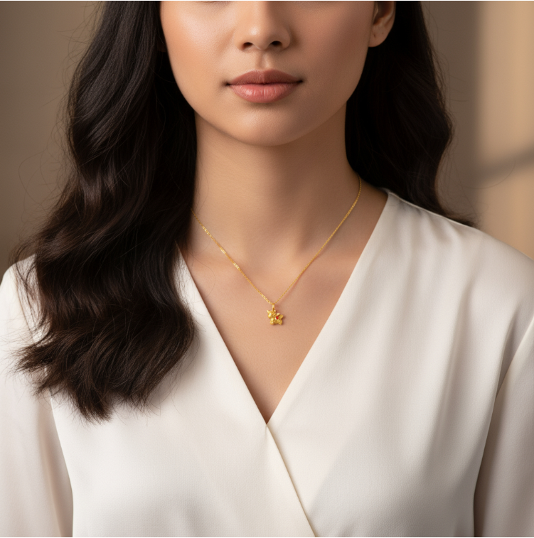 24K 999 Pure Gold Enamel Pony Year of Horse Zodiac Unicorn Charm Pendant