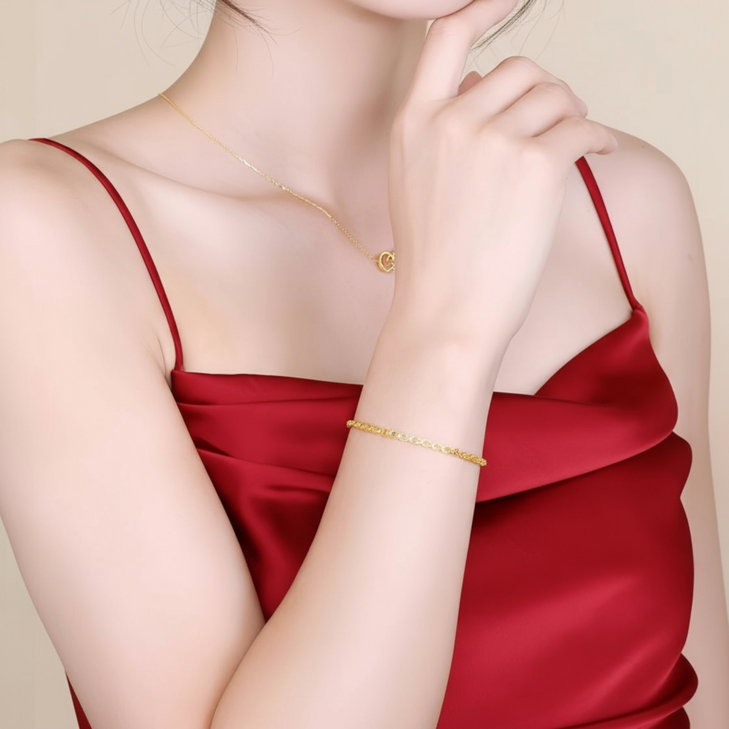 24K Gold Chain Phoenix Tail Bracelet