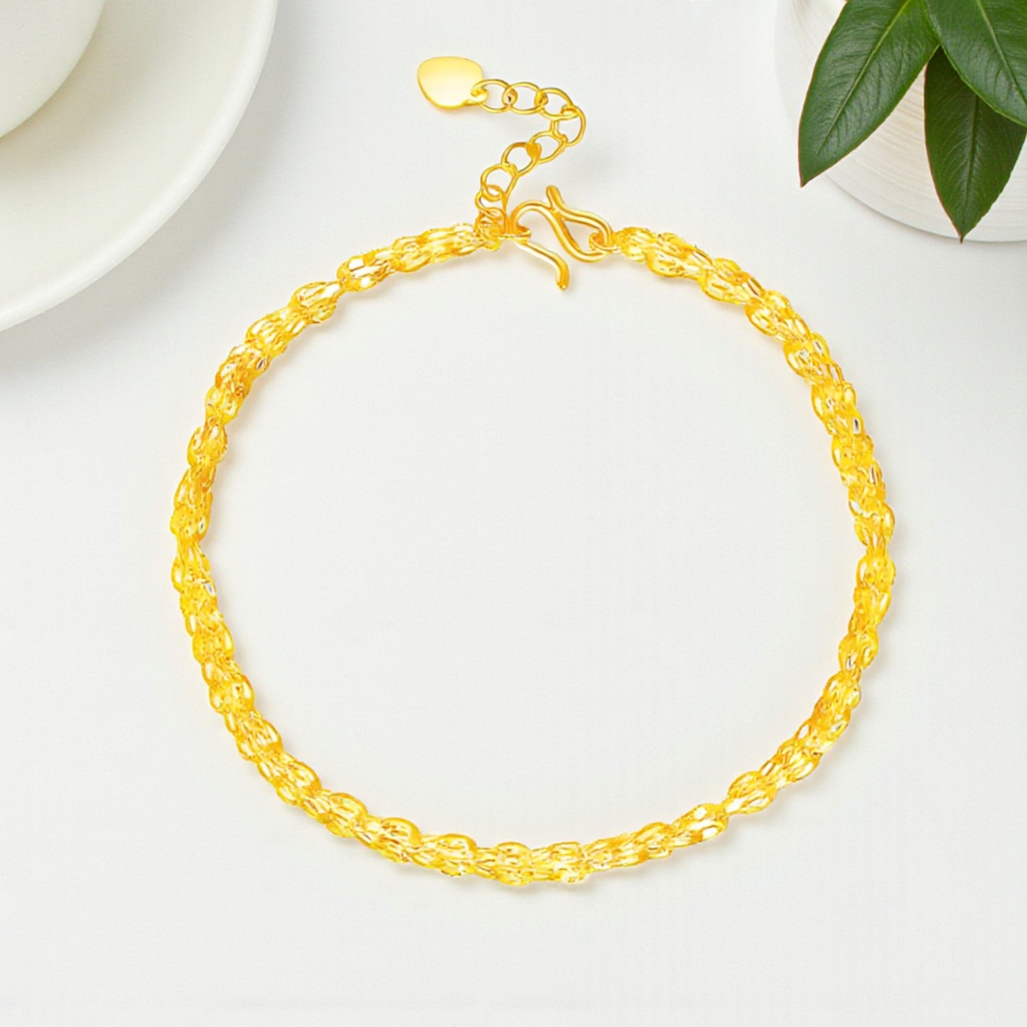 24K Gold Chain Phoenix Tail Bracelet