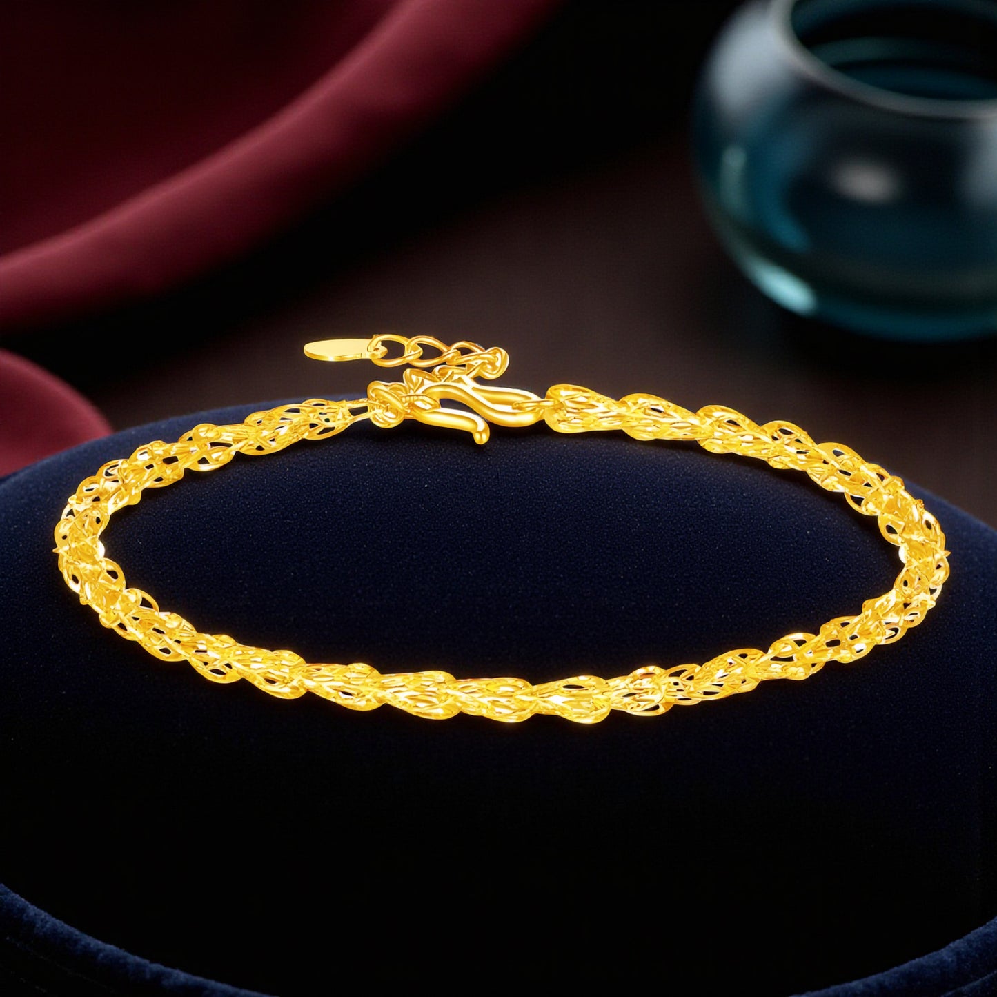24K Gold Chain Phoenix Tail Bracelet