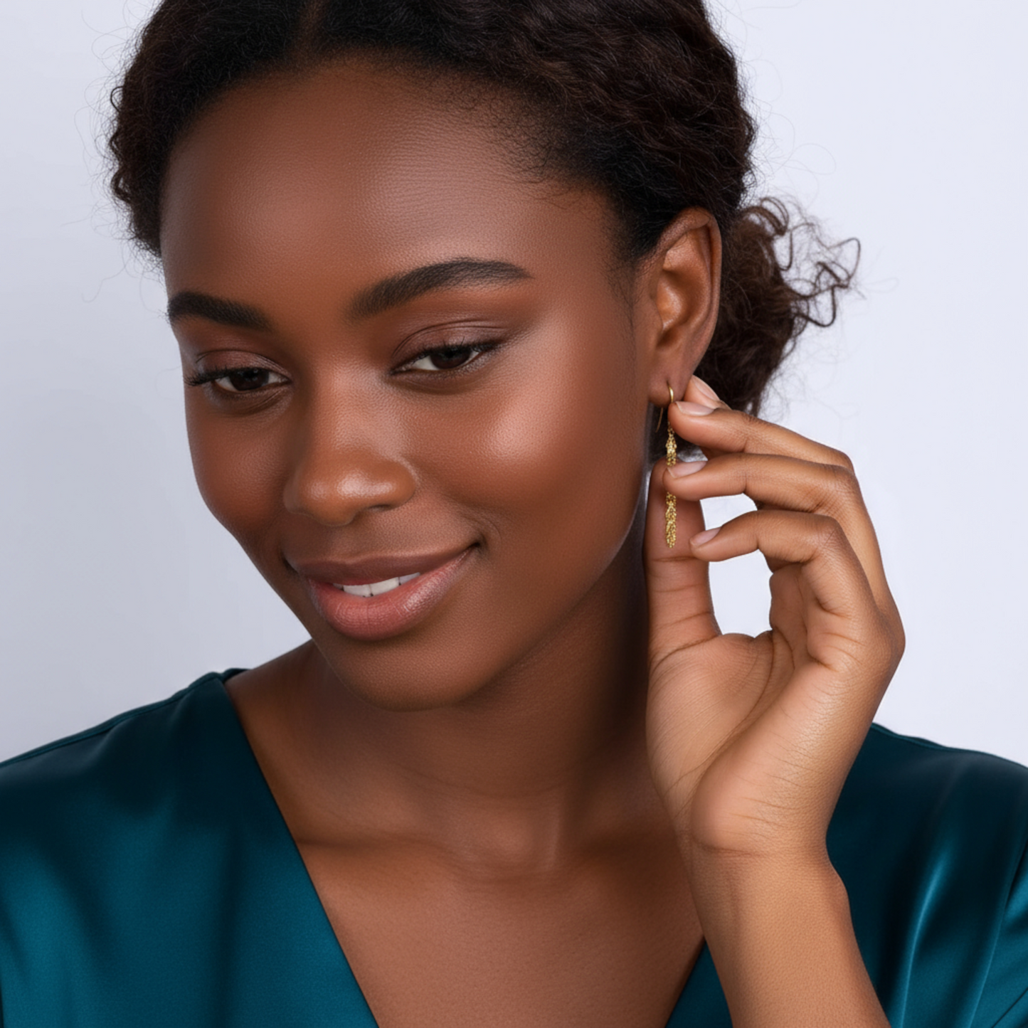 24K 999 Gold Unique and Trendy Phoenix Tail Tassels Earrings