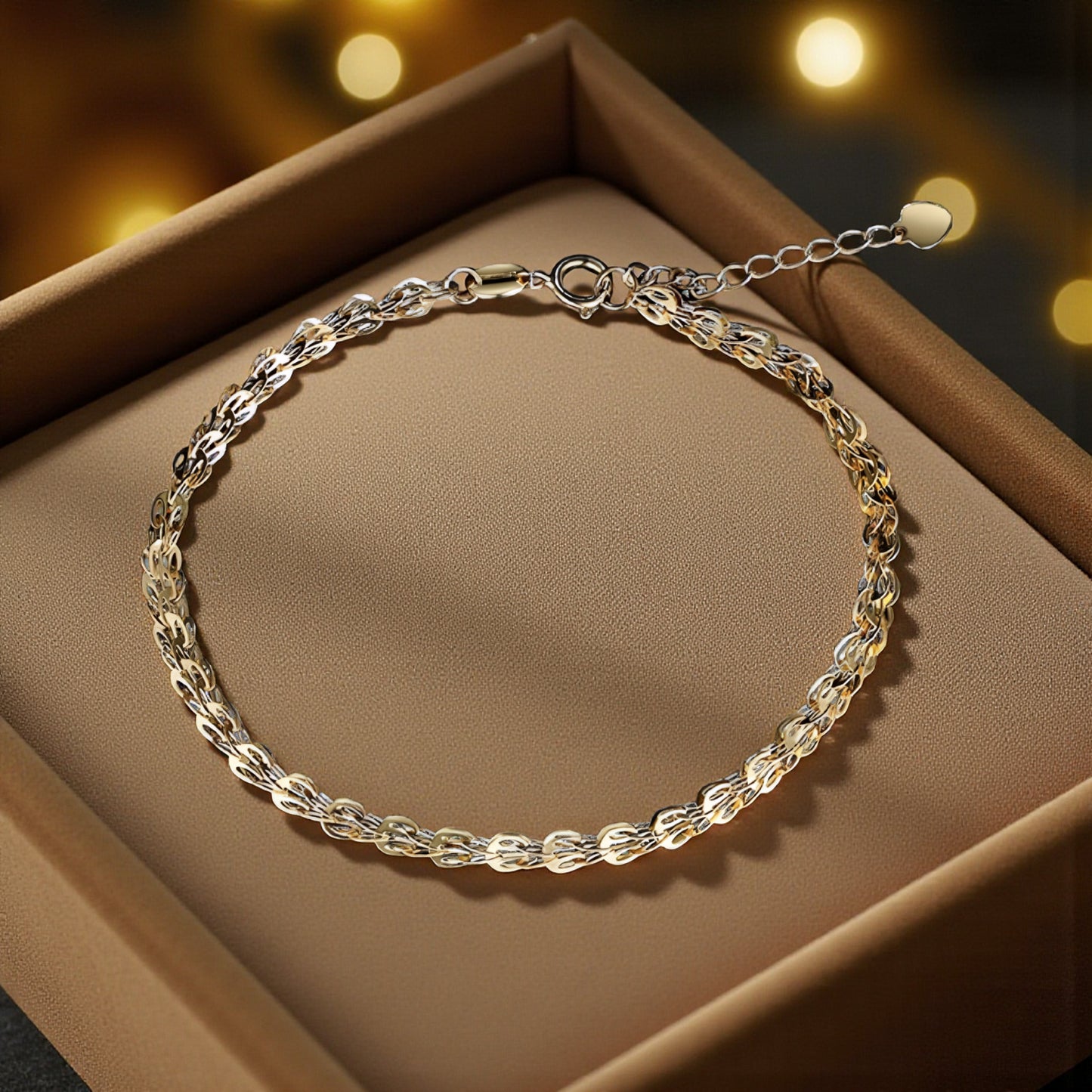 18K Yellow Gold Rose Gold Chain Phoenix Tail Bracelet