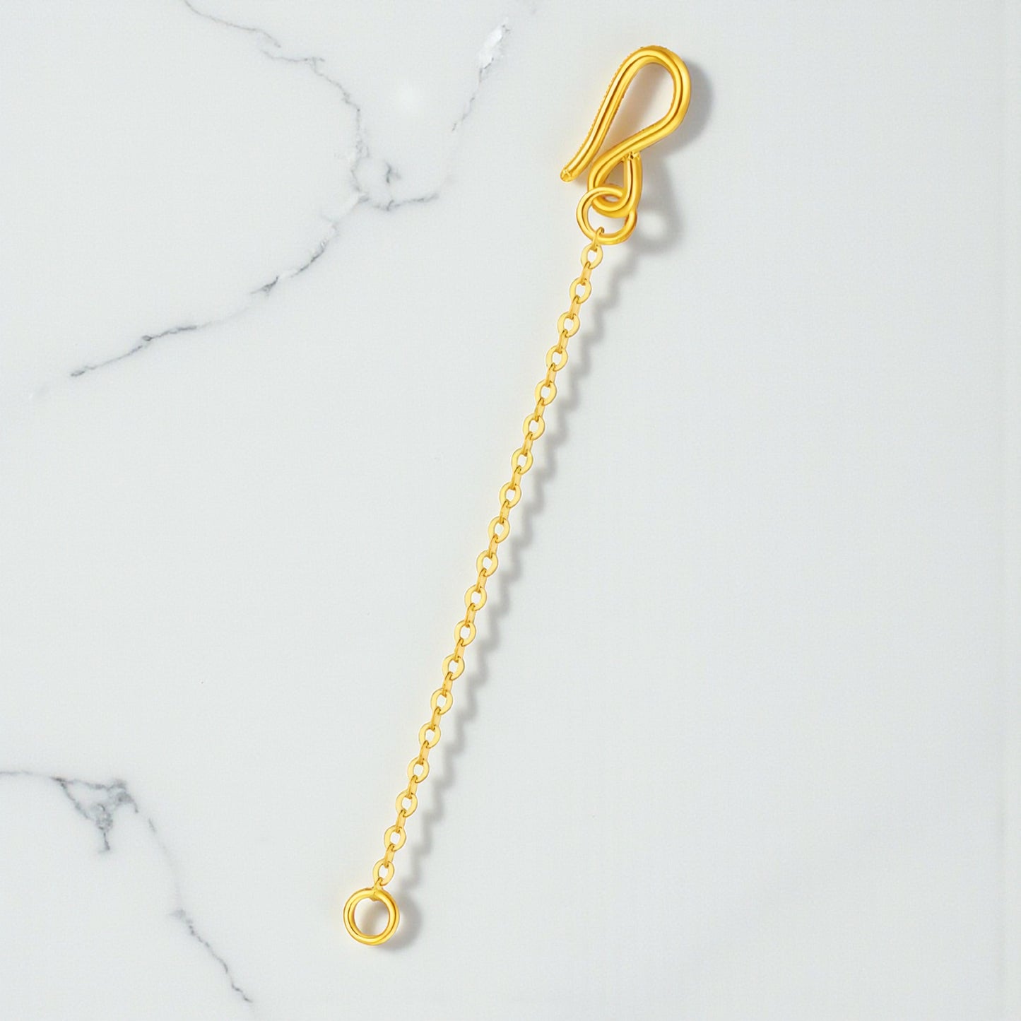 24K 999 Gold Extension Chain O-shaped Extend Chain D.I.Y Accessories Multipurpose