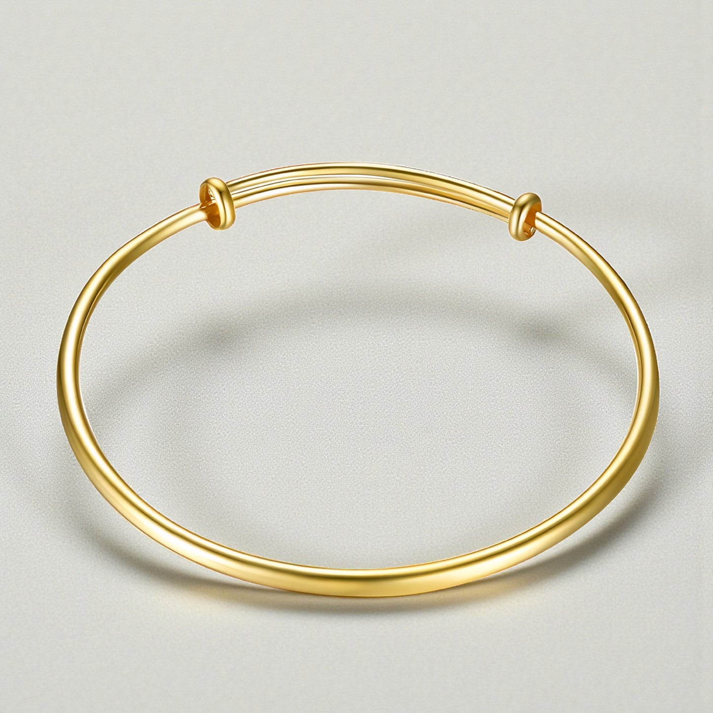 18K Gold Minimal Simple Band Bangle Bracelet