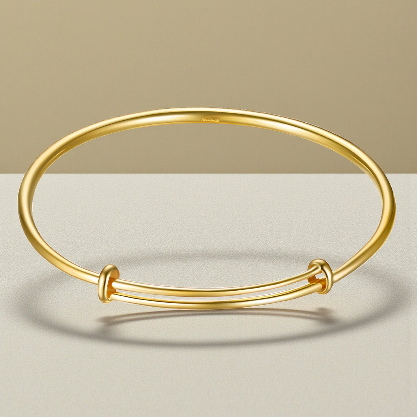 18K Gold Minimal Simple Band Bangle Bracelet