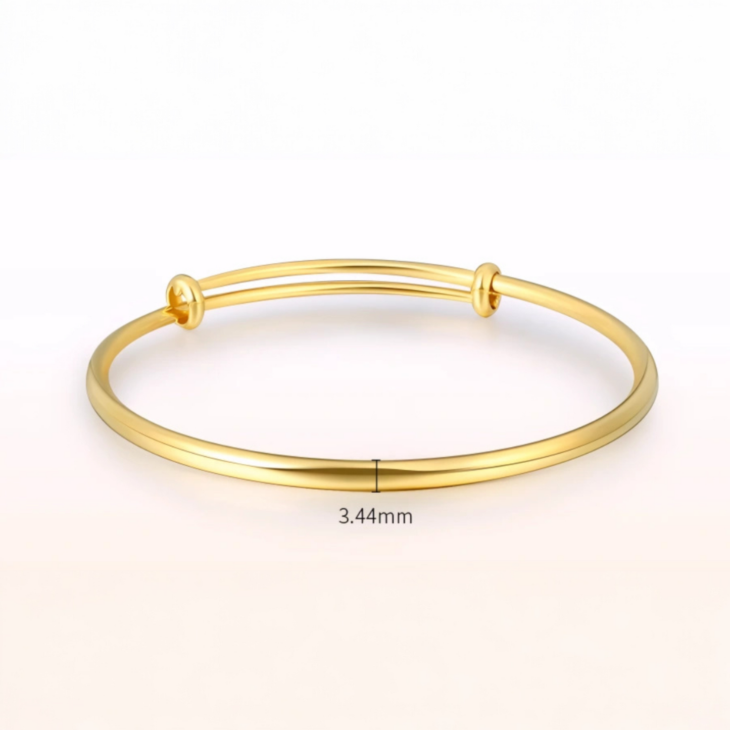 18K Gold Minimal Simple Band Bangle Bracelet