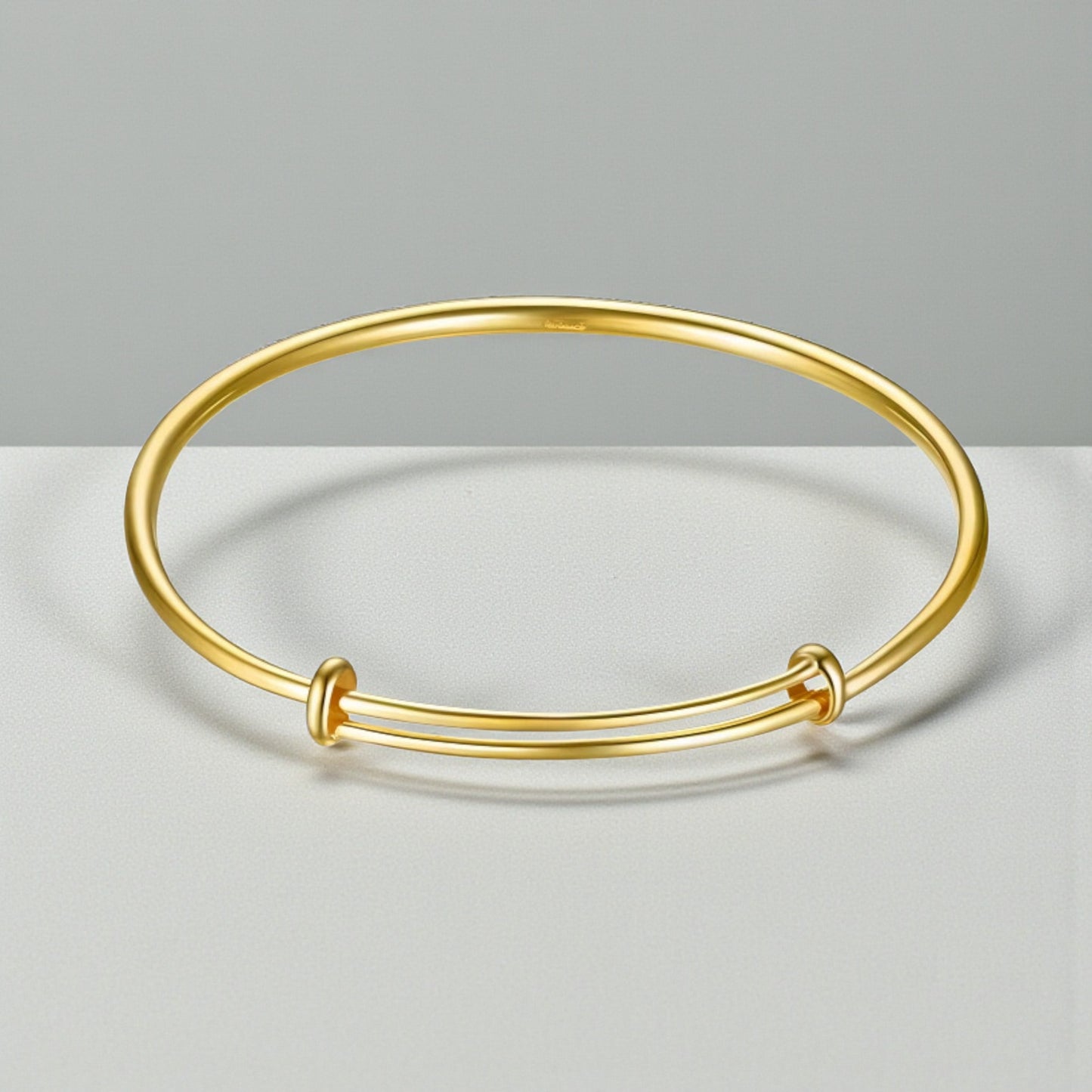 18K Gold Minimal Simple Band Bangle Bracelet