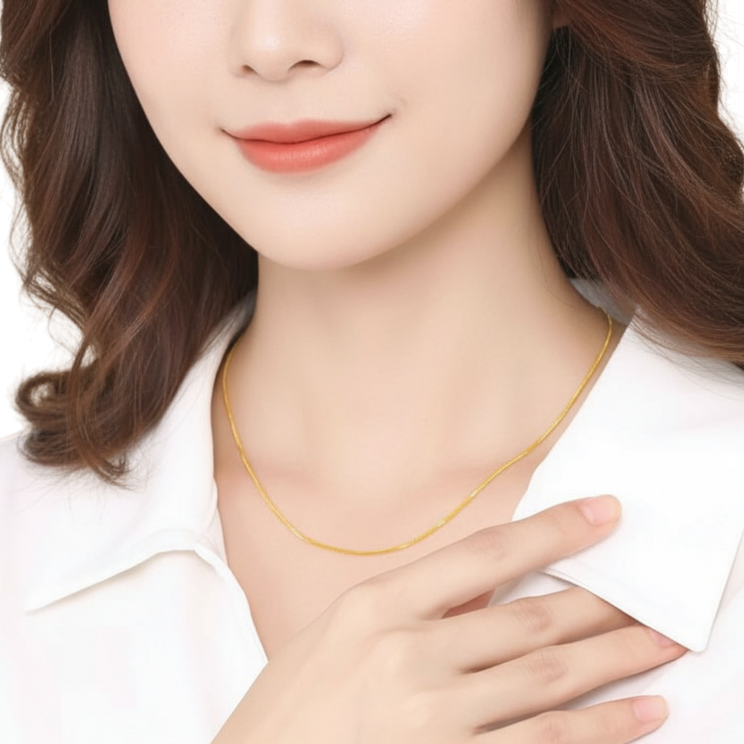 24K 999 Gold Chopin Chain Necklace