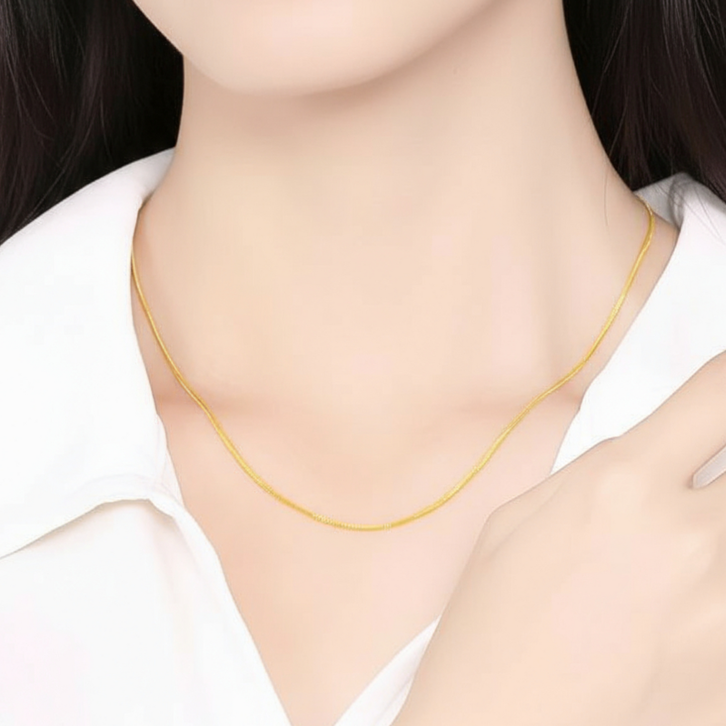 24K 999 Gold Chopin Chain Necklace