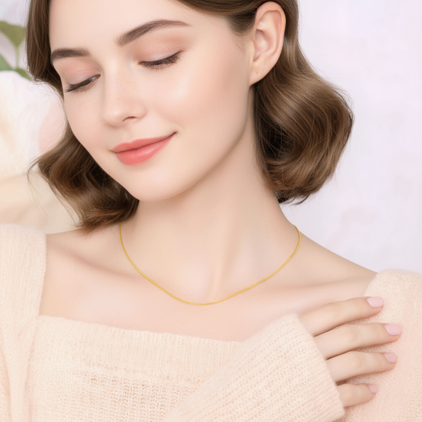 24K 999 Gold Chain Necklace