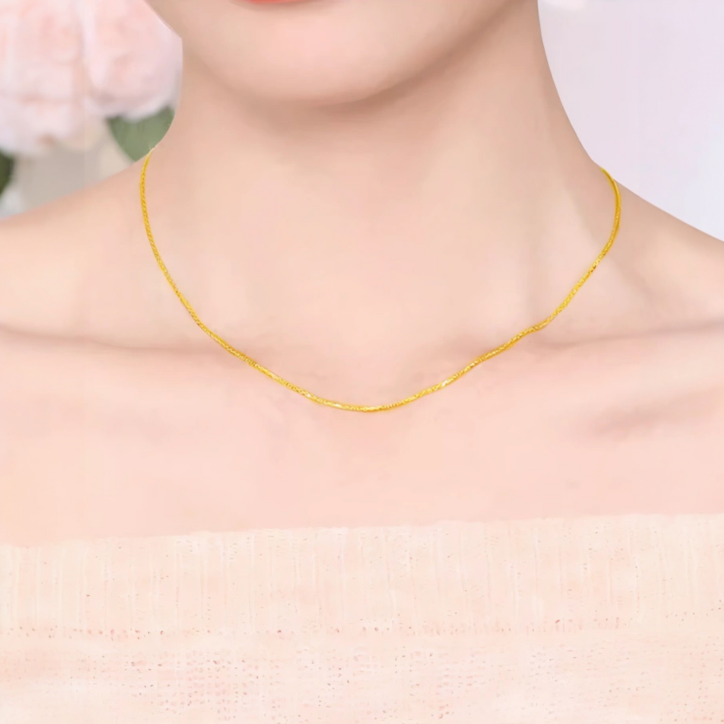 24K 999 Gold Chain Necklace