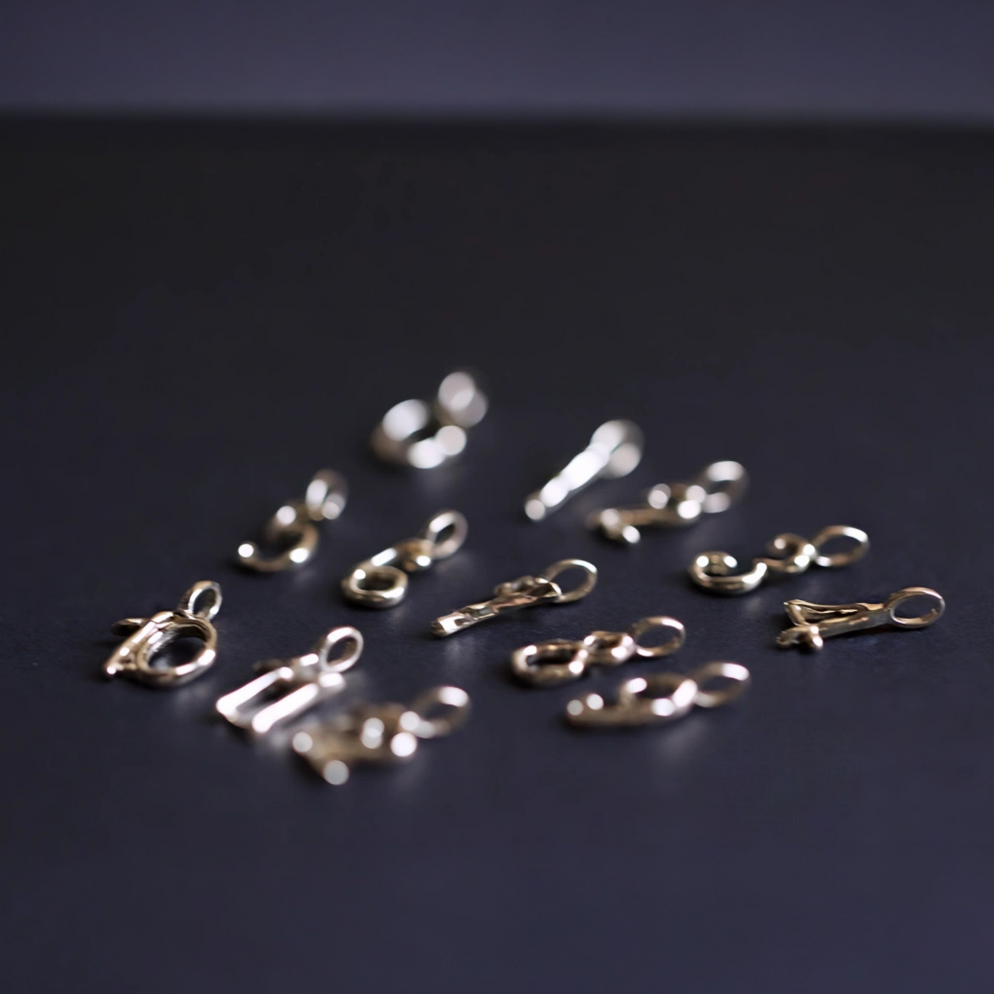 9K Gold Minimal Dainty Simple Number Pendant D.I.Y Charm