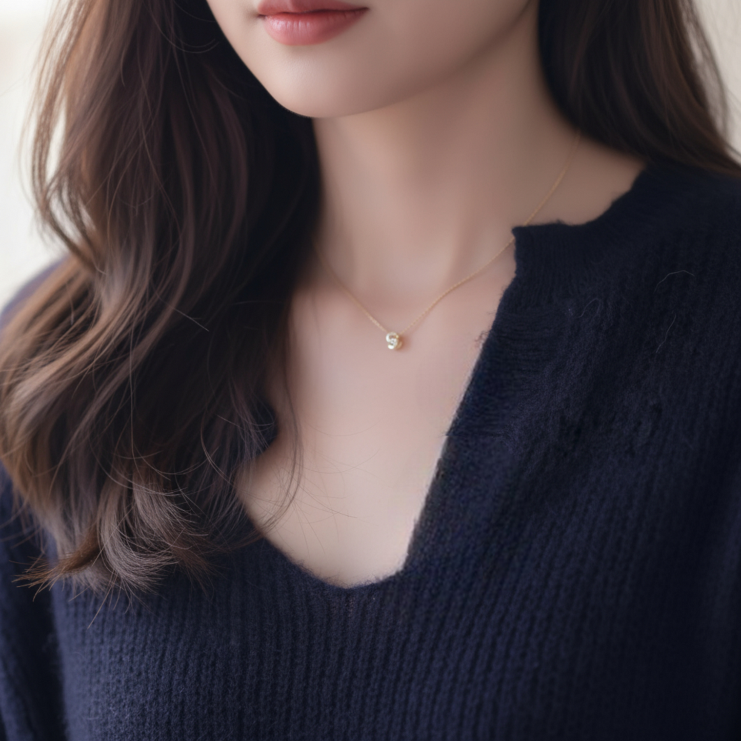 14K Gold Minimal Dainty 26 alphabet Letter Name Initial Pendant D.I.Y Charm