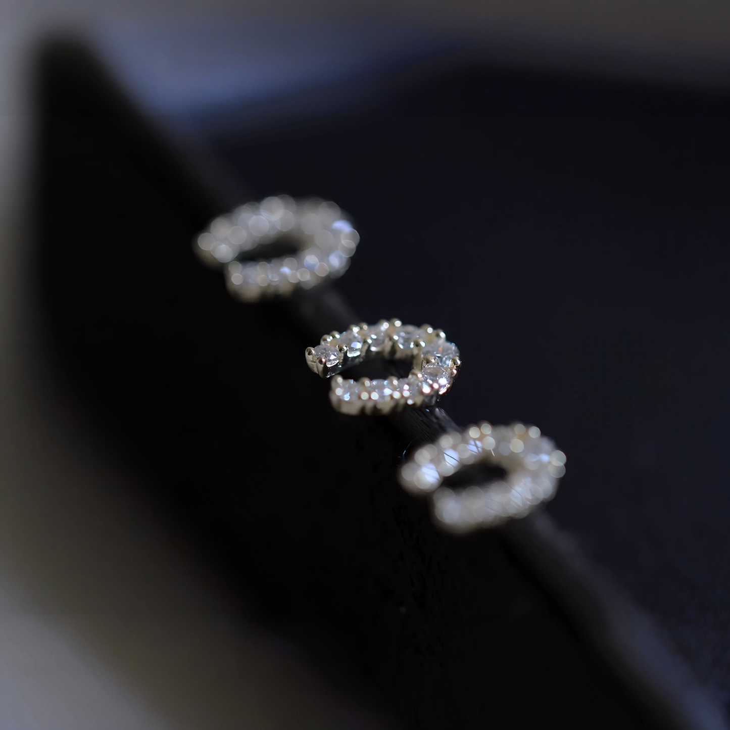 9k Gold Simple Minimal Dainty Lucky Sparkling Horseshoe Stud Earrings