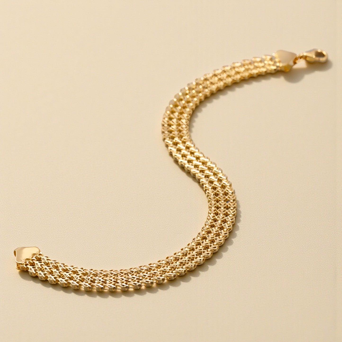 Genuine 18K Yellow Gold Chain Bracelet